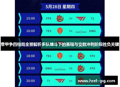 意甲争四格局全景解析多队缠斗下的赛程与变数冲刺阶段胜负关键